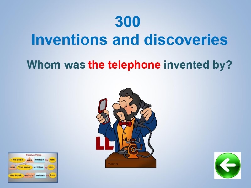 300  Inventions and discoveries Whom was the telephone invented by?